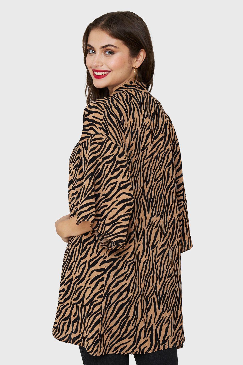 Kimono Animal Print Cebra Café Nicopoly-3