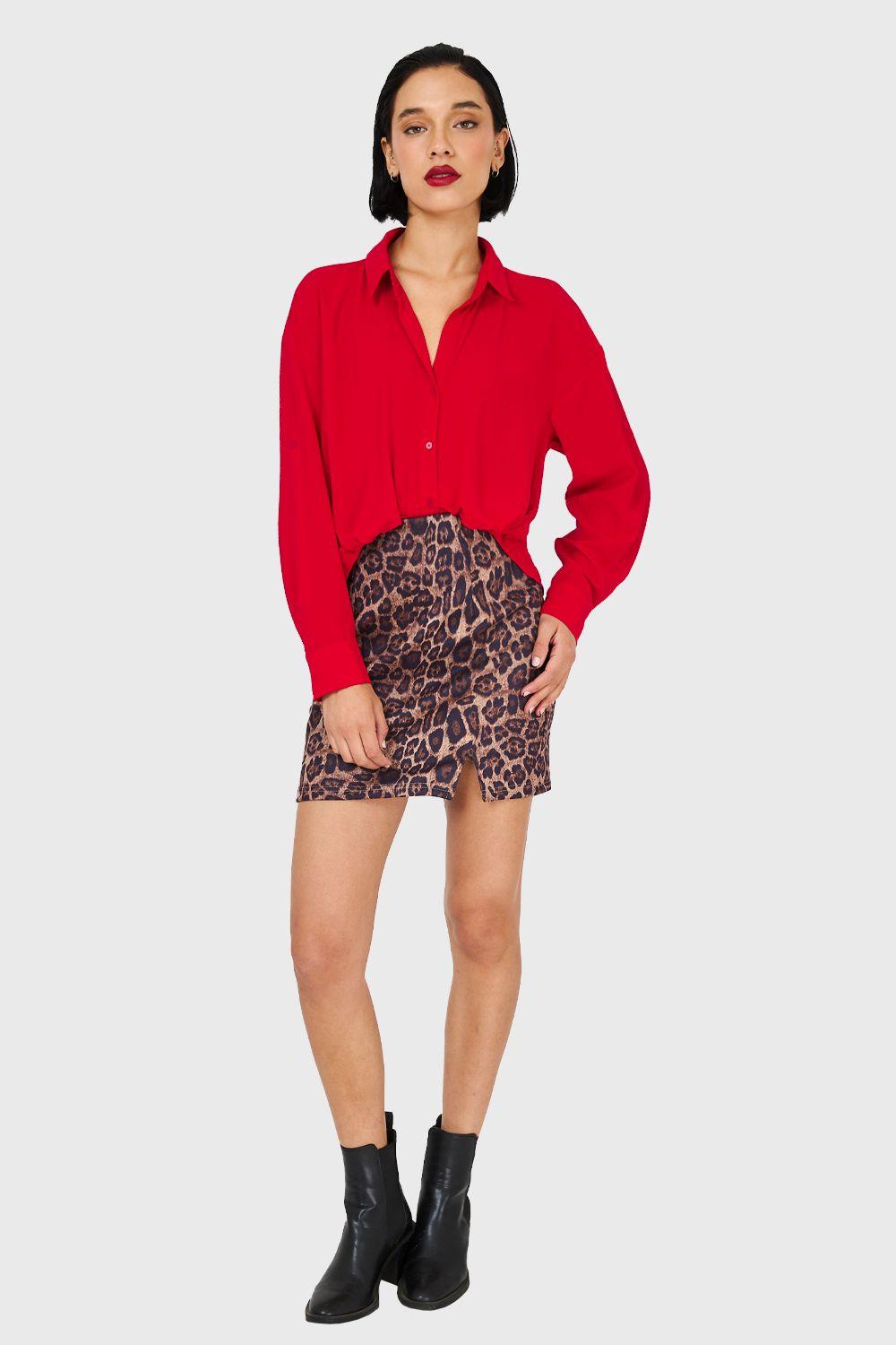 Camisa Manga Ajustable Rojo Nicopoly-1