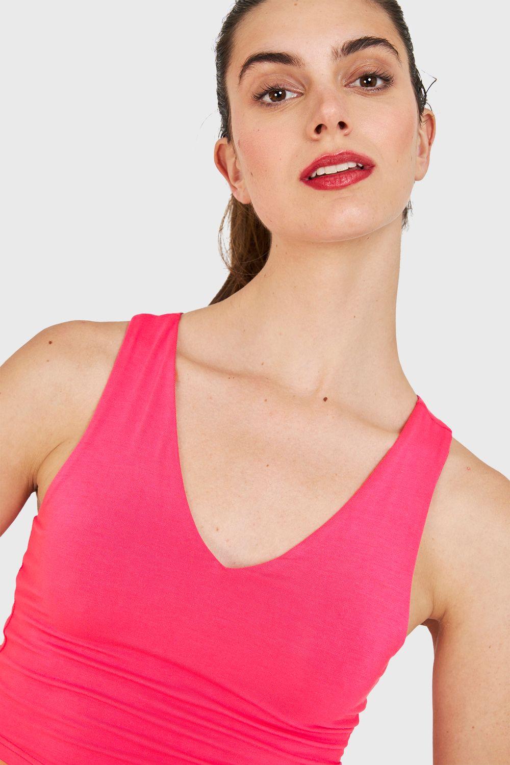 Crop Top Modal Fucsia Nicopoly-5
