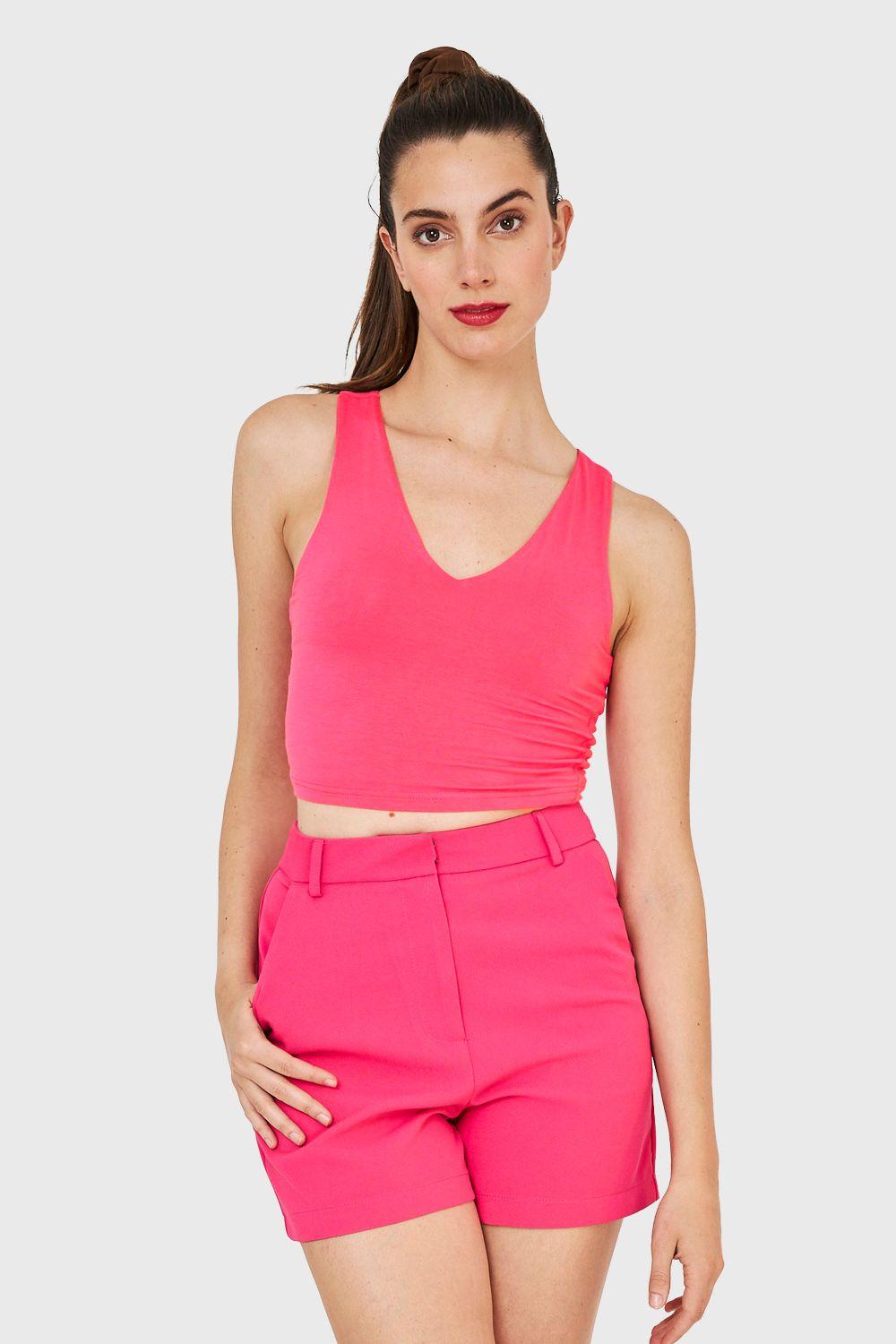 Crop Top Modal Fucsia Nicopoly-0