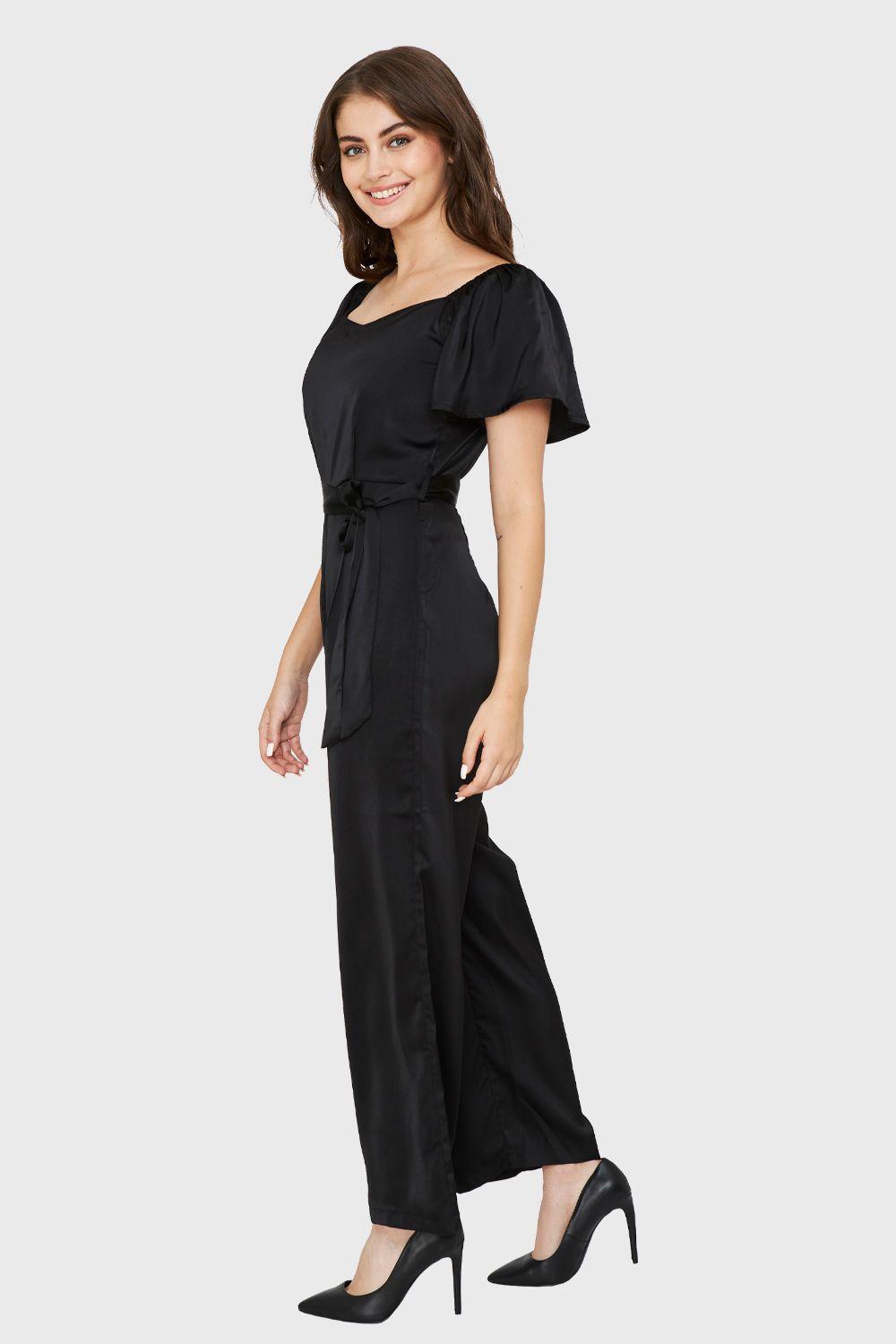 Enterito Tipo Satín Lazo Negro Nicopoly-2