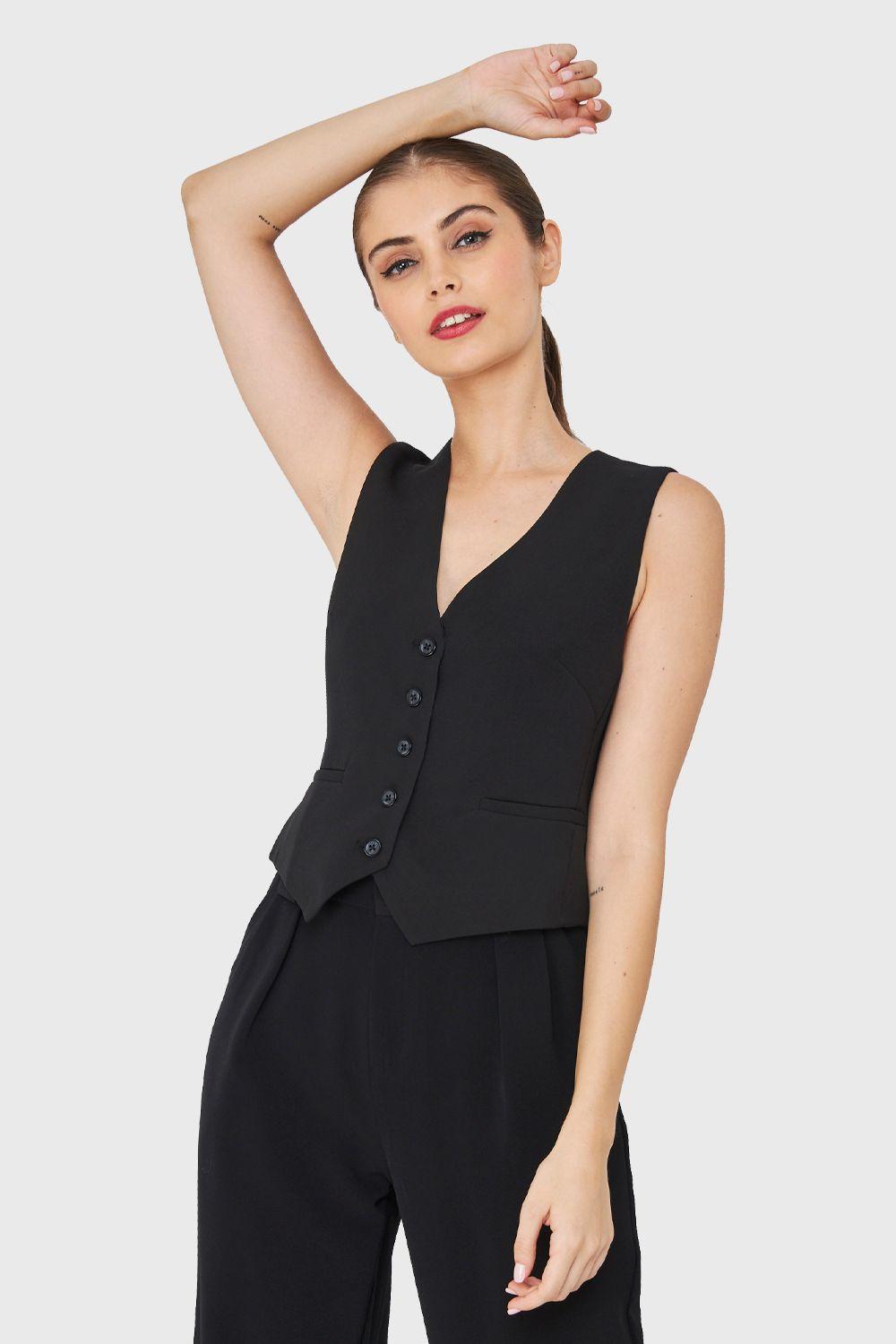 Chaleco Gilet Negro Nicopoly-0