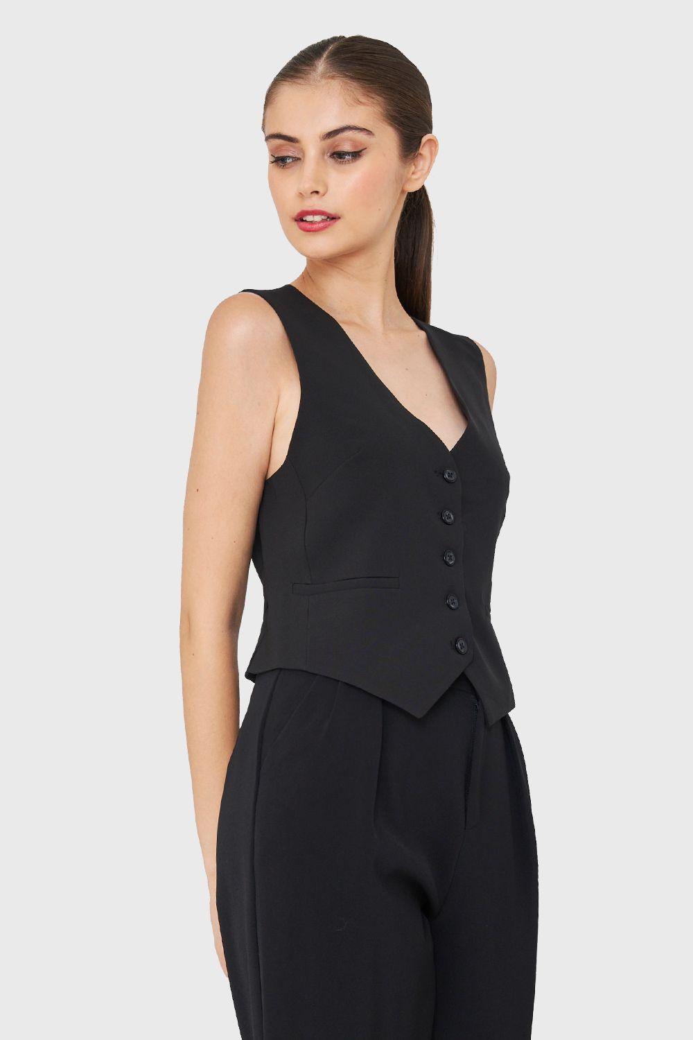 Chaleco Gilet Negro Nicopoly-2