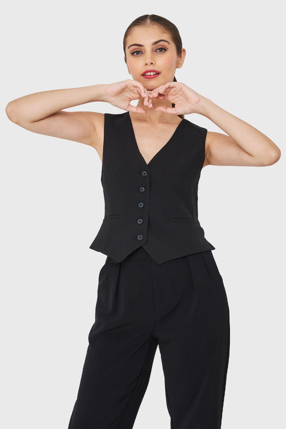 Chaleco Gilet Negro Nicopoly-4