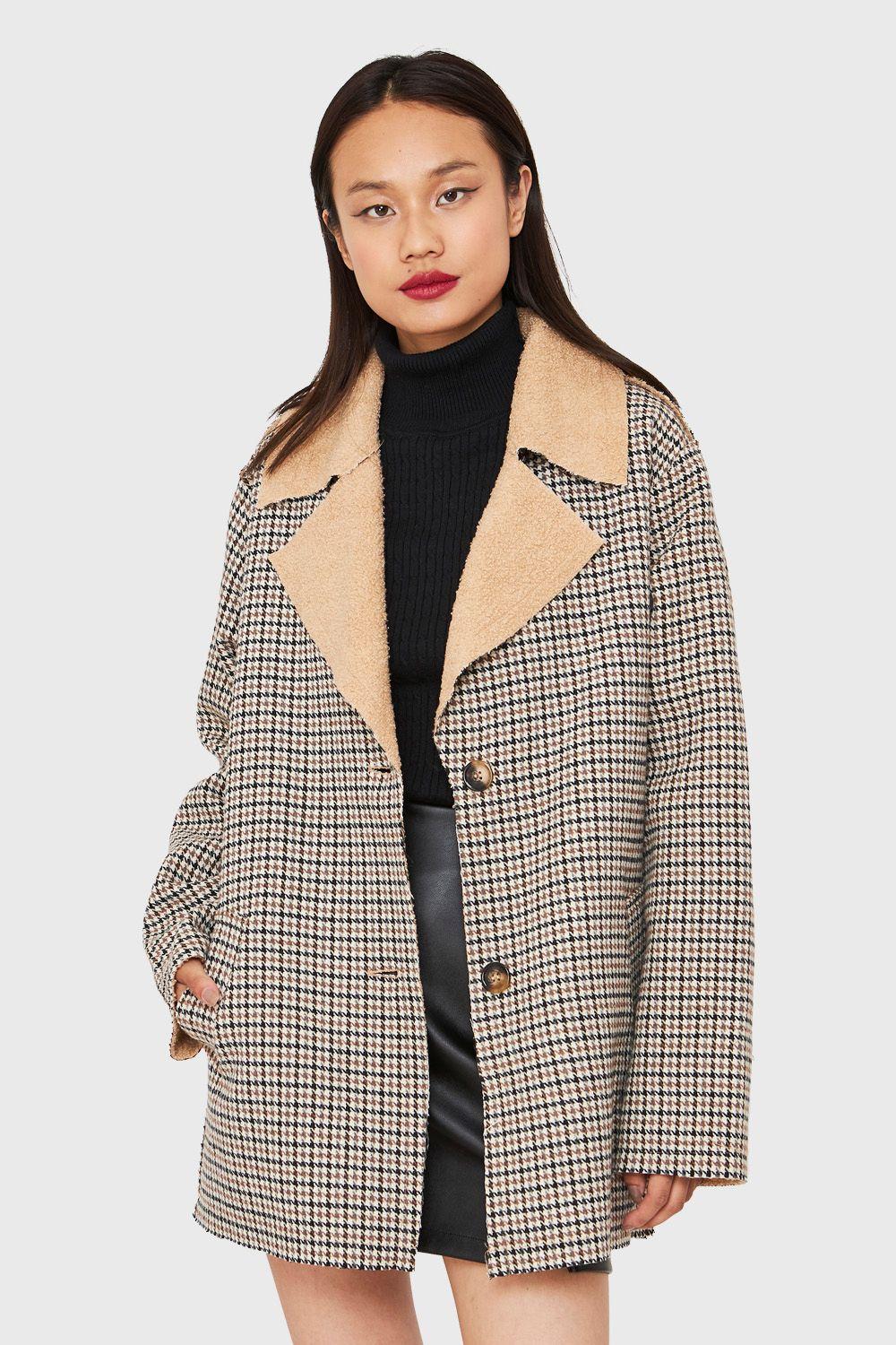 Chaqueta Pied De Poule Beige/Café Nicopoly-0
