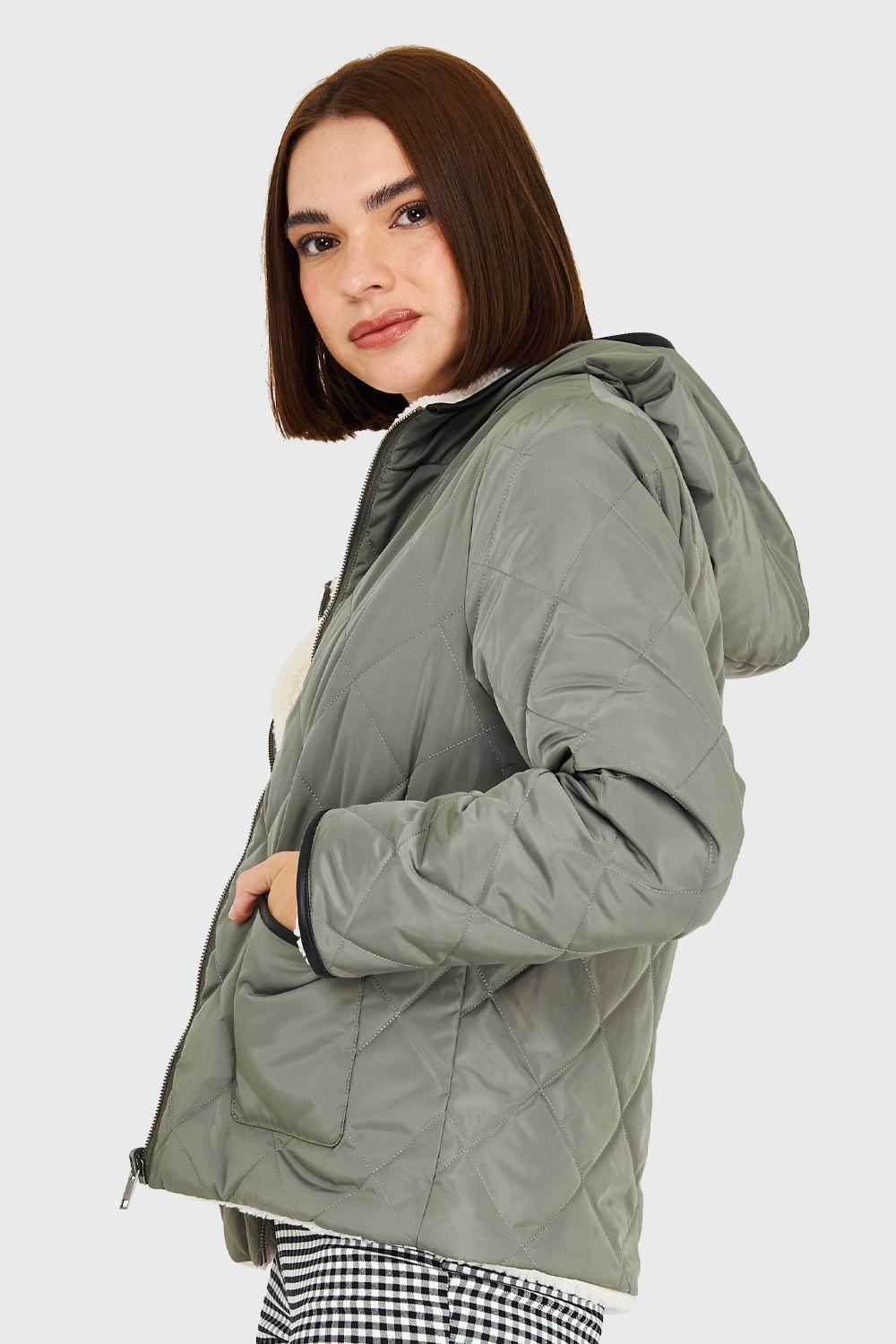 Chaqueta Reversible Oliva Nicopoly-2
