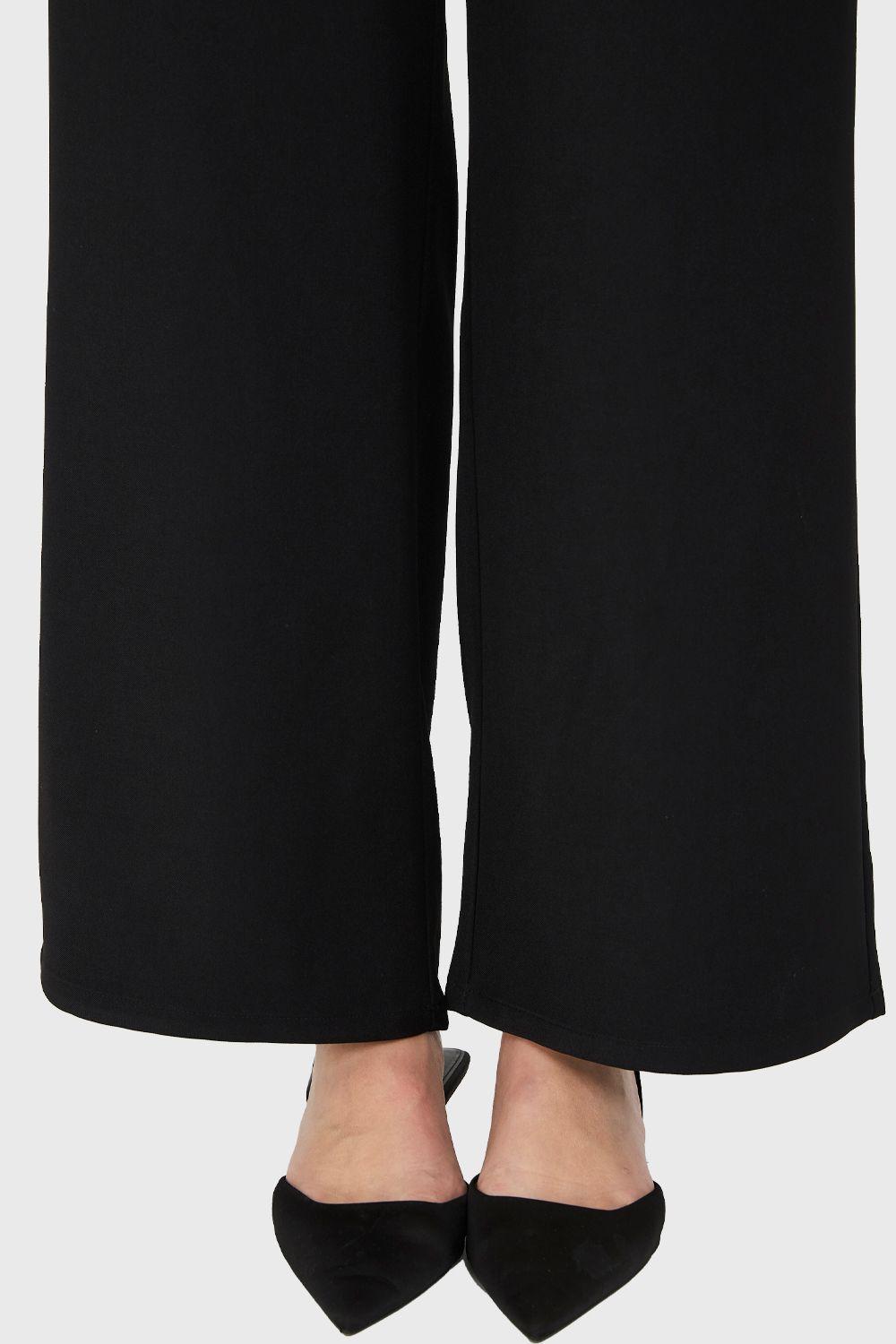 Pantalón Pinzas Tiro Alto Negro Nicopoly-5