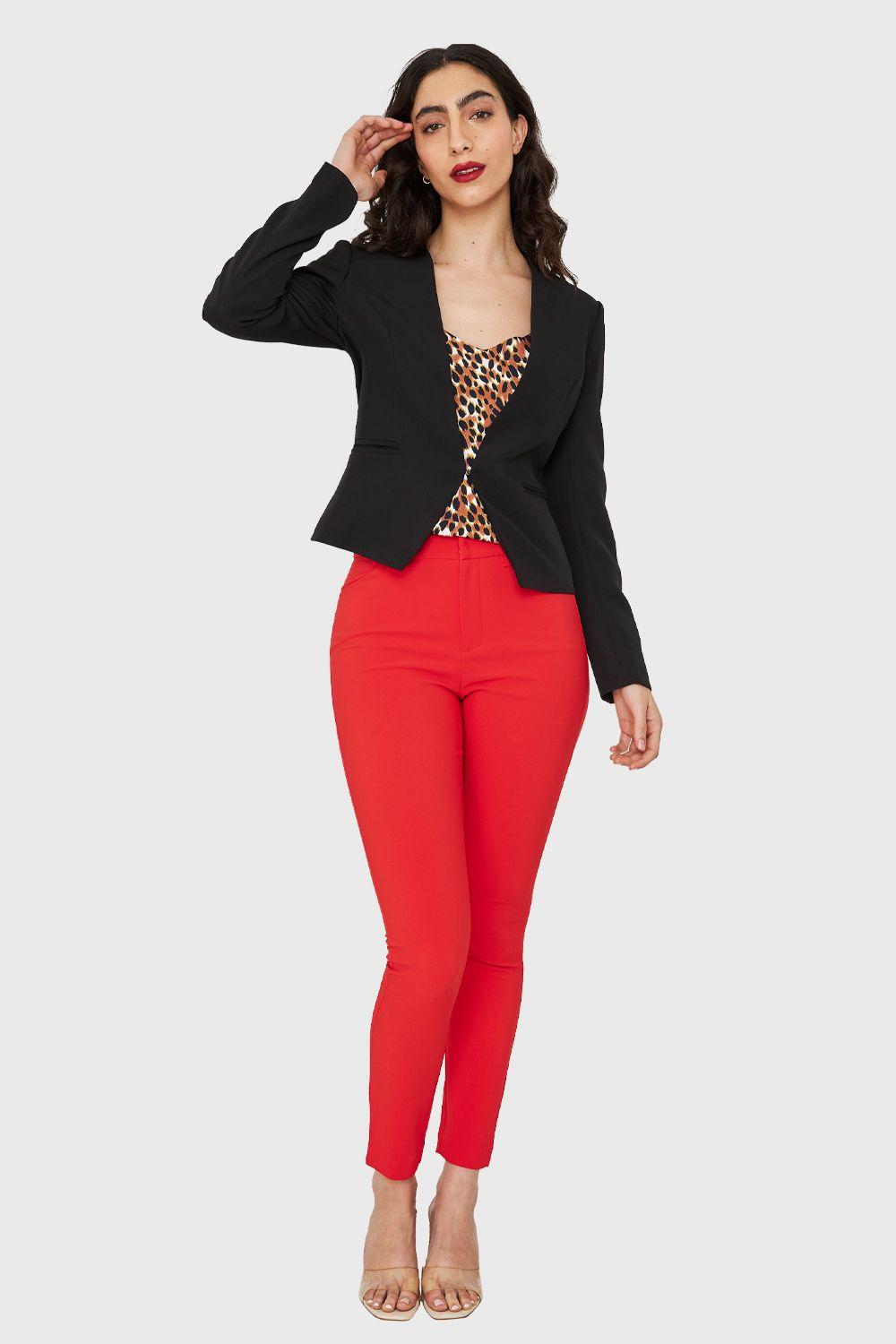 Blazer Entallado Clásico Negro Nicopoly-1