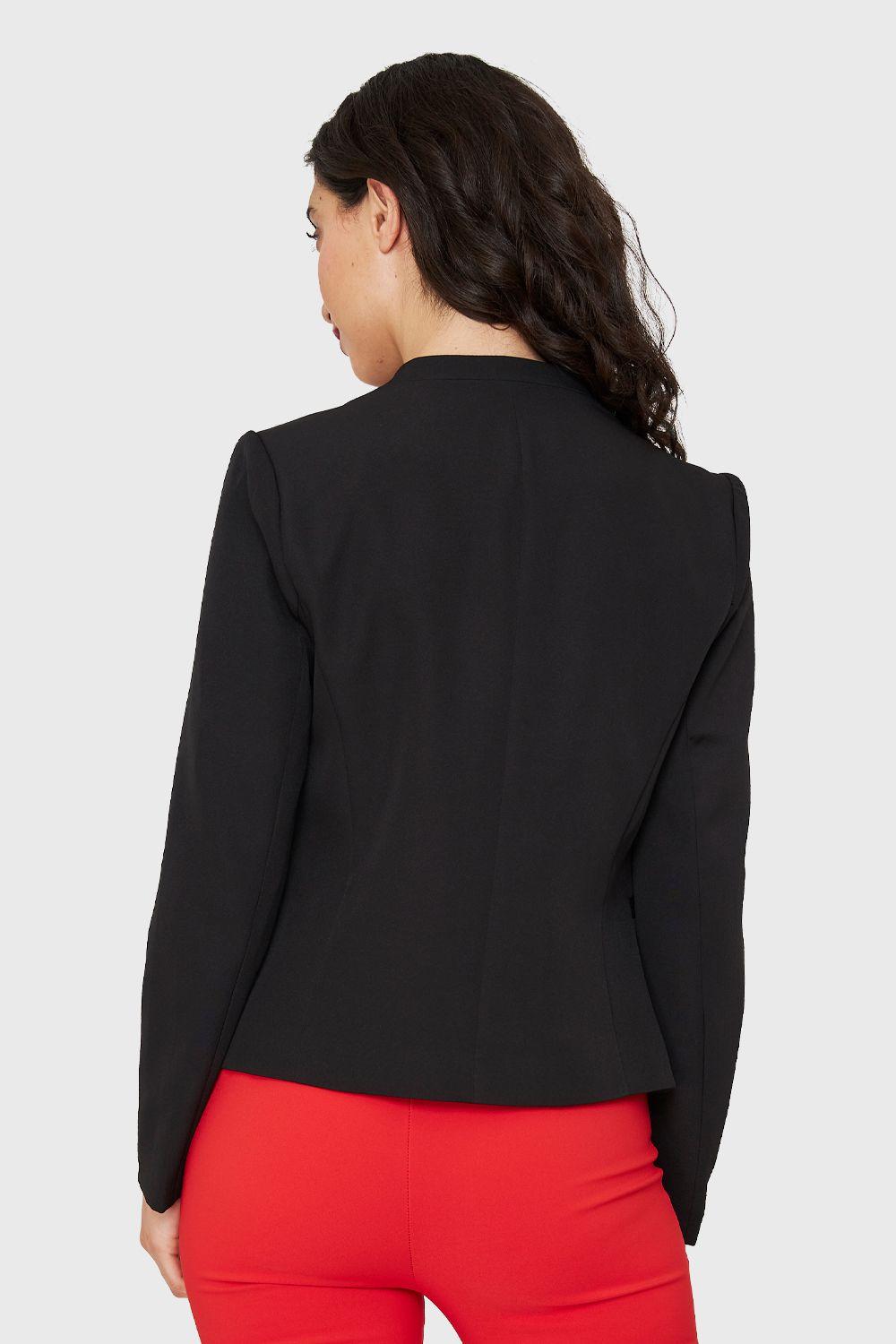 Blazer Entallado Clásico Negro Nicopoly-3