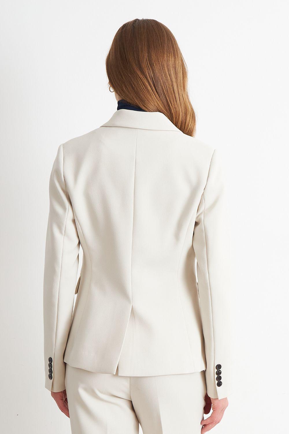 Blazer Sastrero Dos Botones Blanco	 Nicopoly-3