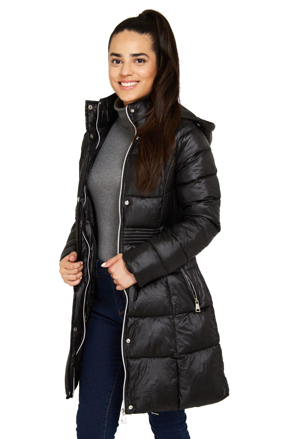 Parka Gorro y Pelo Desmontable Negro Nicopoly-2