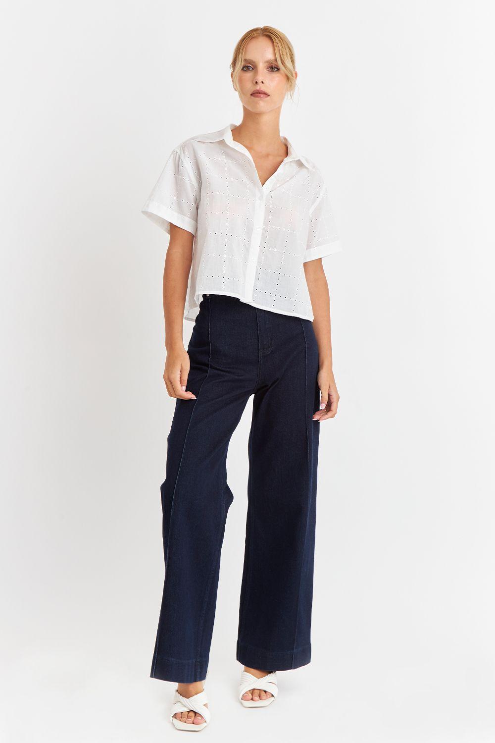 Camisa Semi Corta Blanco Nicopoly-1