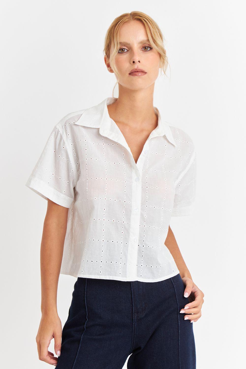 Camisa Semi Corta Blanco Nicopoly-4