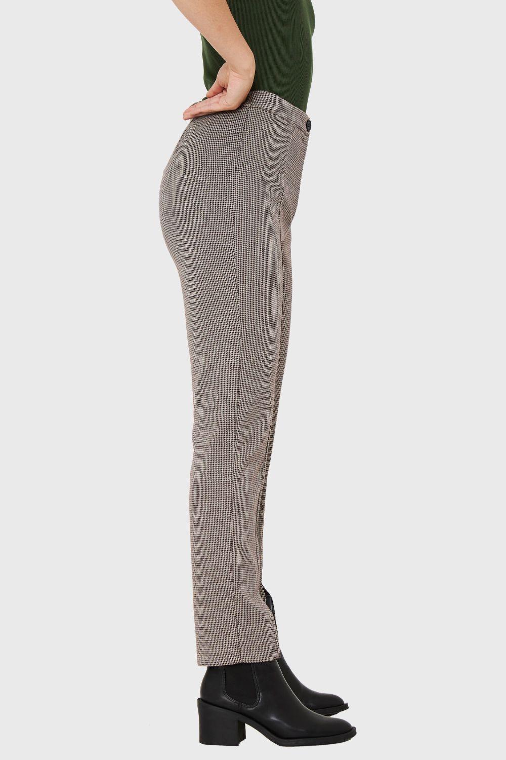 Calza Pied De Poule Khaki Nicopoly-2