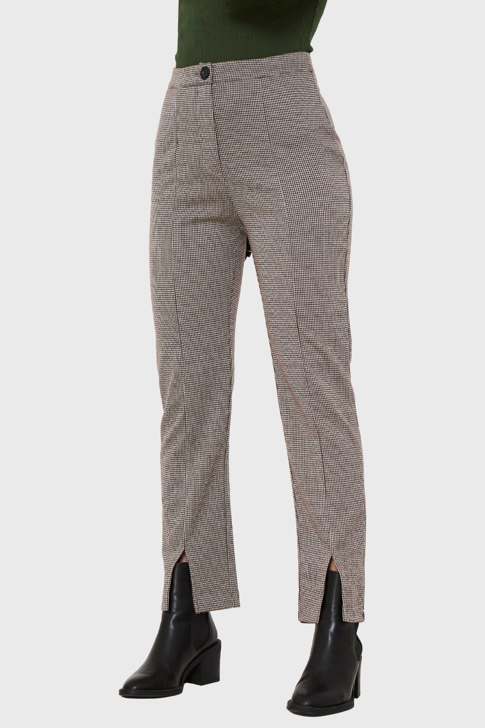 Calza Pied De Poule Khaki Nicopoly-4