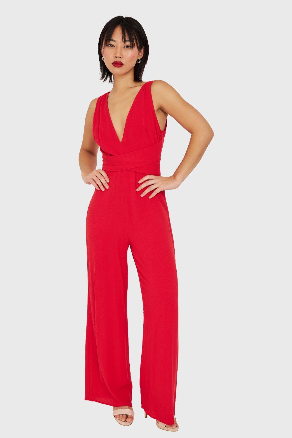 Enterito Escote V y Lazo Rojo Nicopoly-0