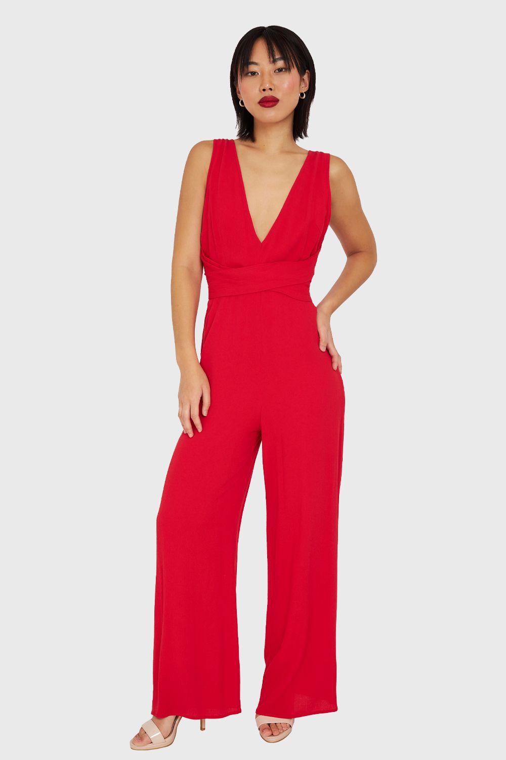 Enterito Escote V y Lazo Rojo Nicopoly-1