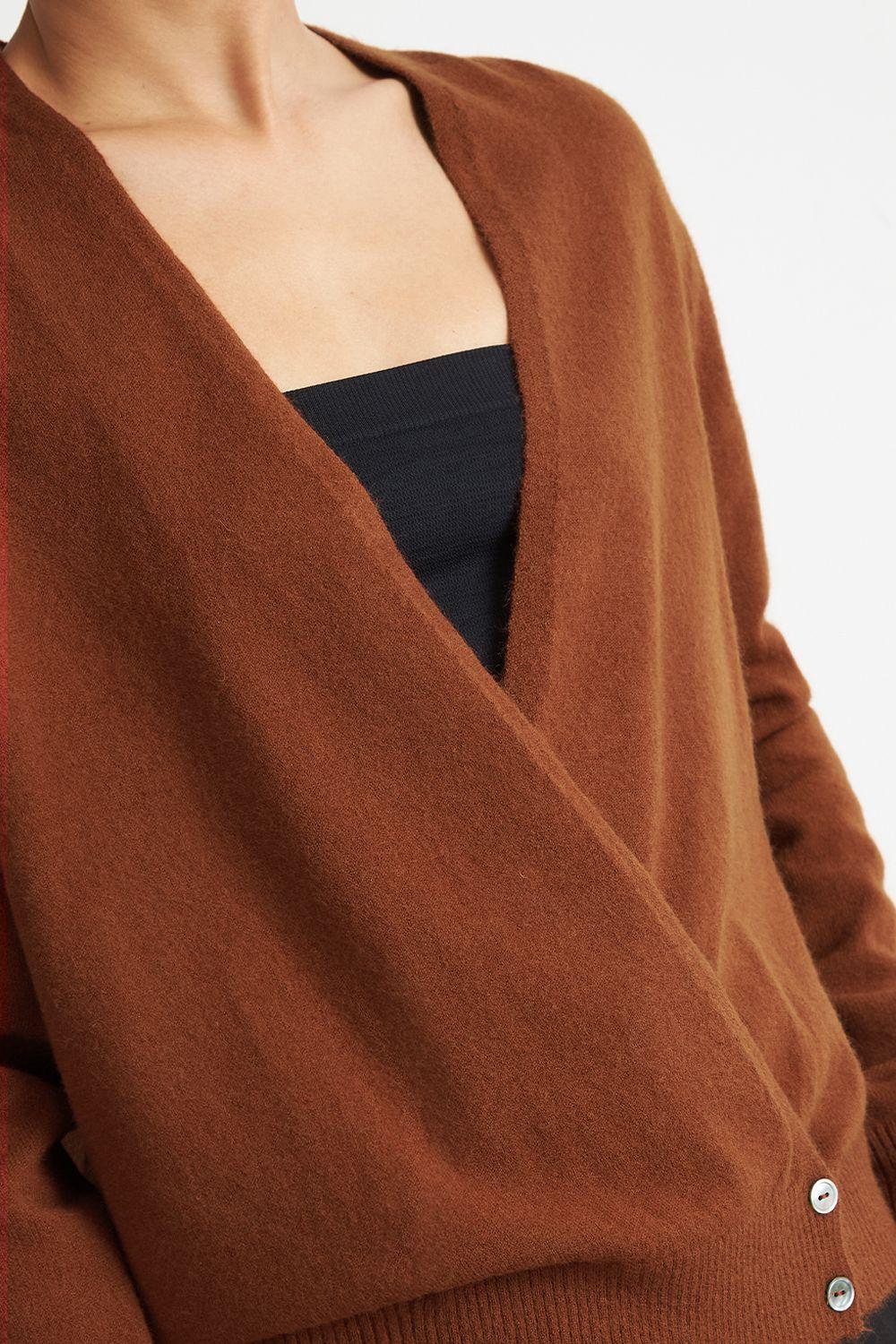 Sweater Cruzado con Botones Óxido Nicopoly-5