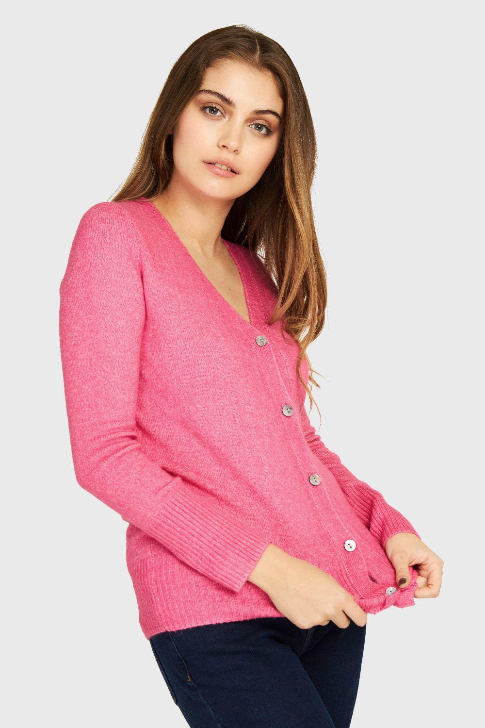 Chaleco Botones Fucsia Nicopoly-0