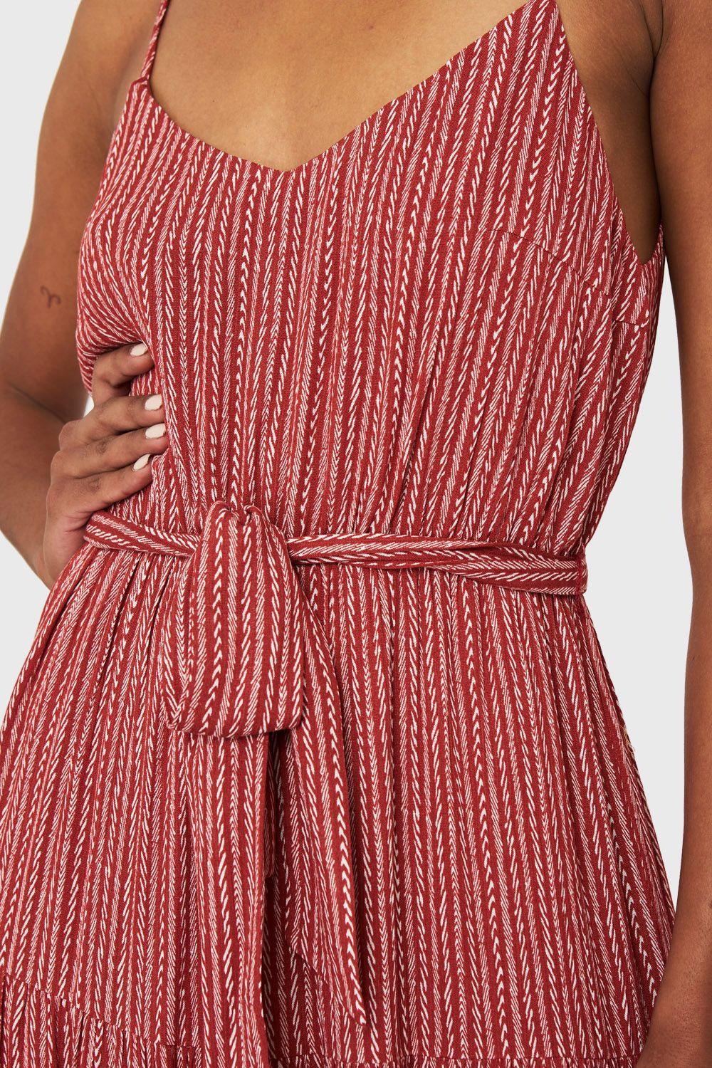 Vestido Print Étnico Terracota Nicopoly-5