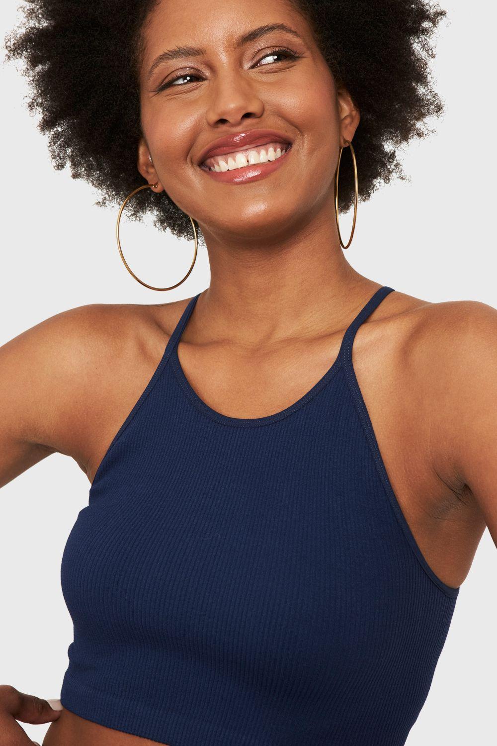 Peto Cuello Halter Azul Marino Nicopoly-5