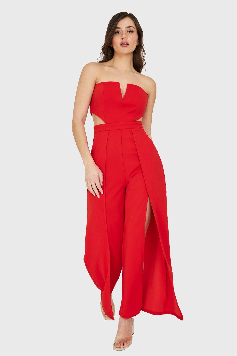 Enterito Strapless V Rojo Nicopoly-1
