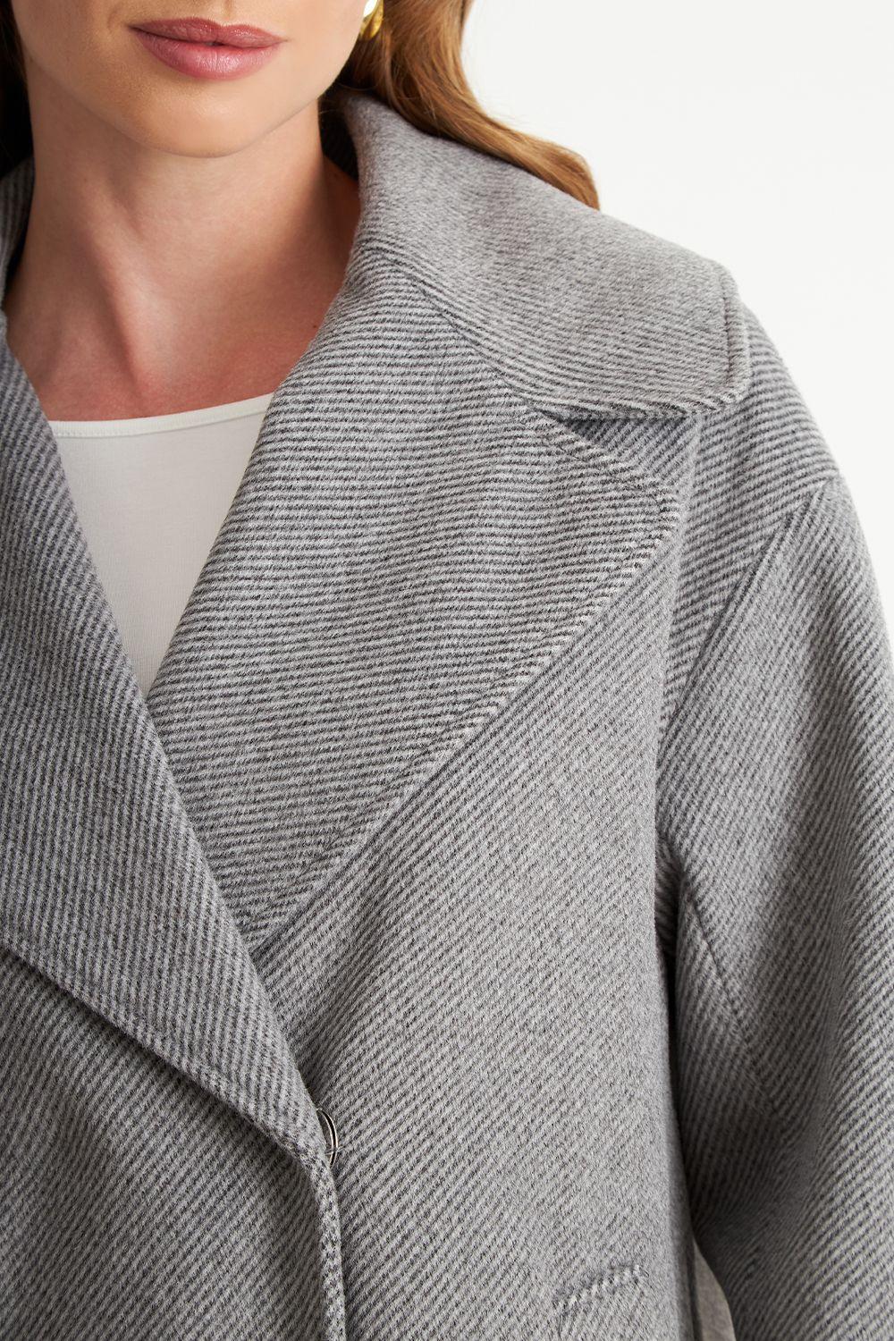 Abrigo Lanilla con Solapa Gris Nicopoly-5