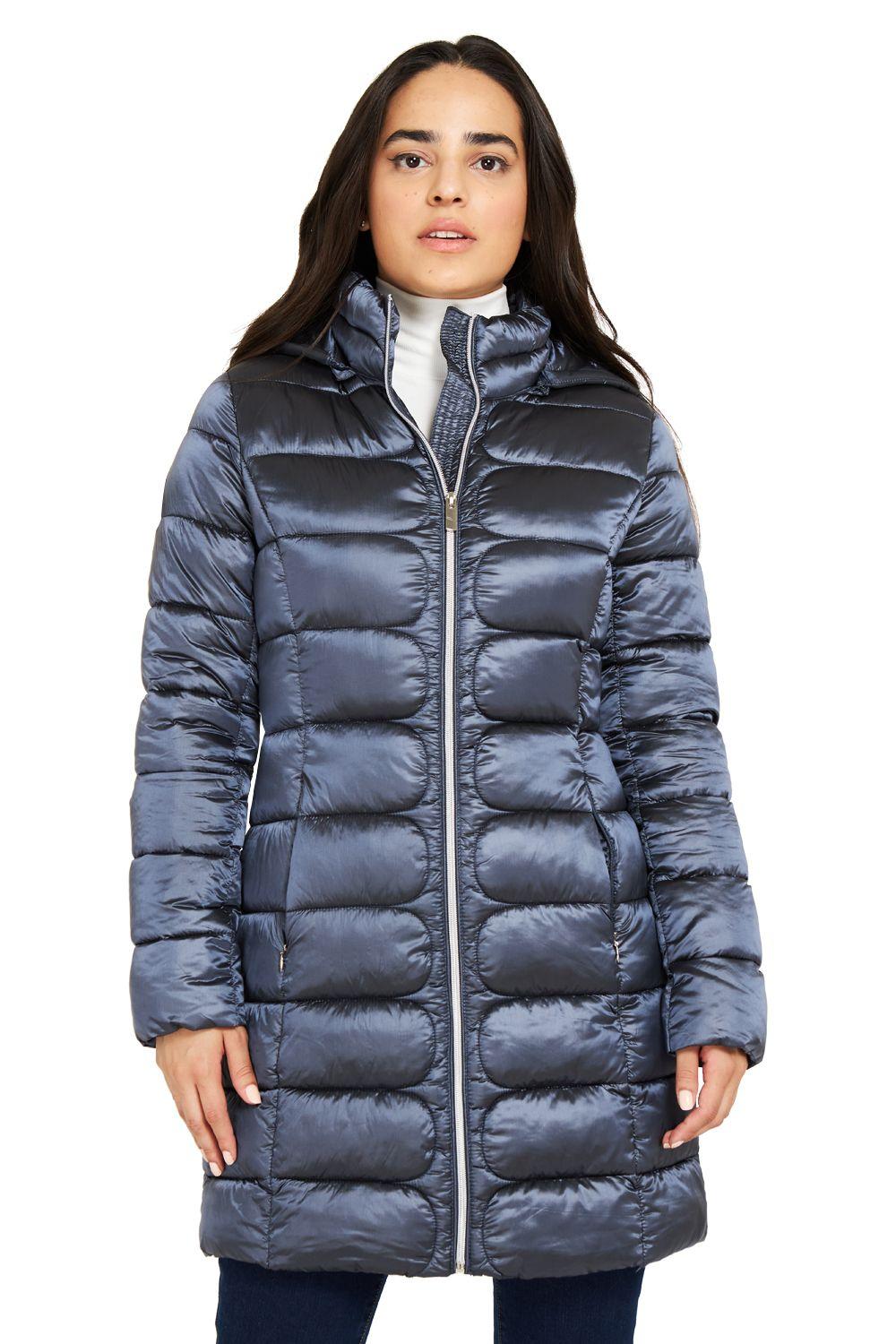 Parka Acolchada Gorro Desmontable Azul Nicopoly-1