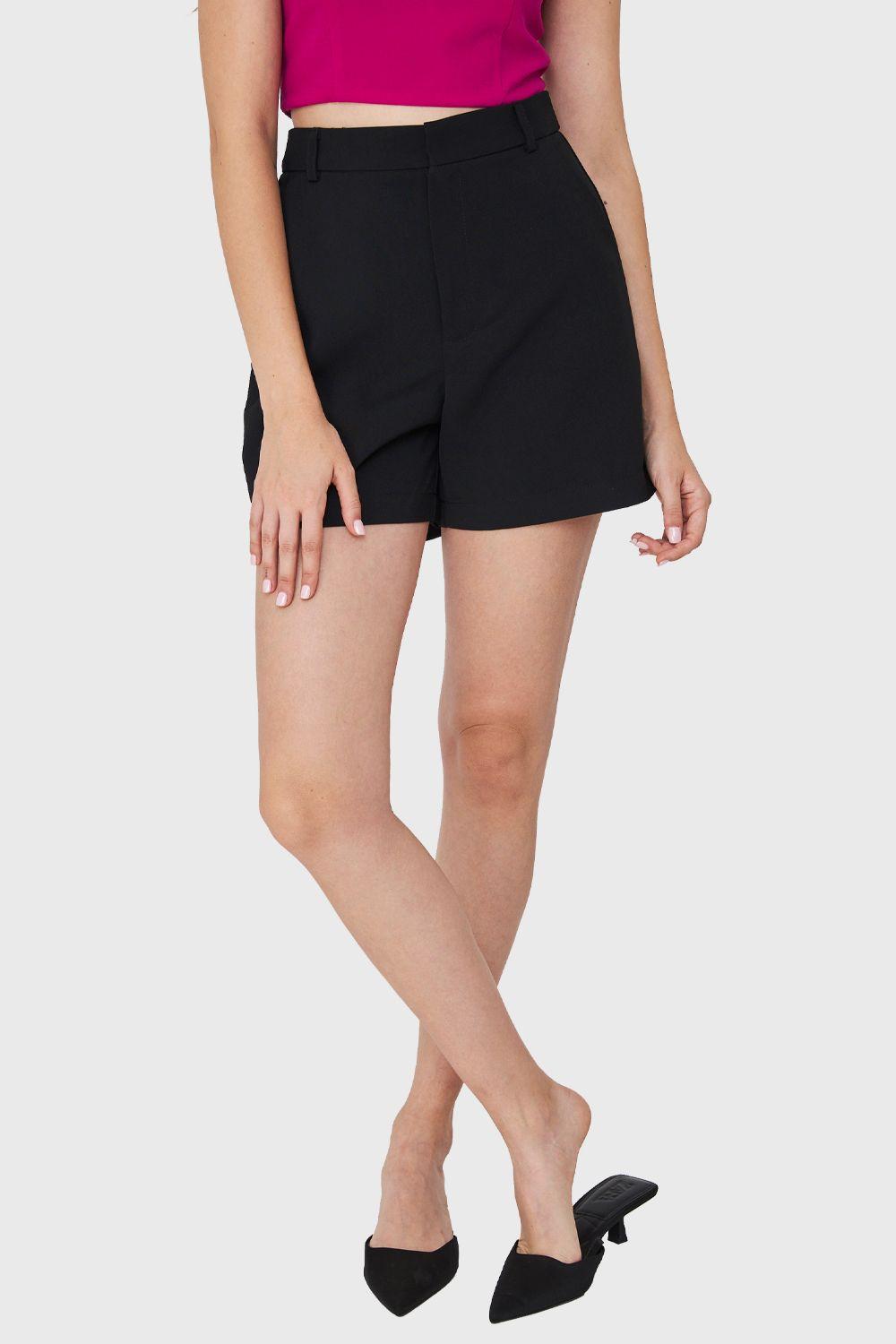 Short Básico Formal Negro Nicopoly-4