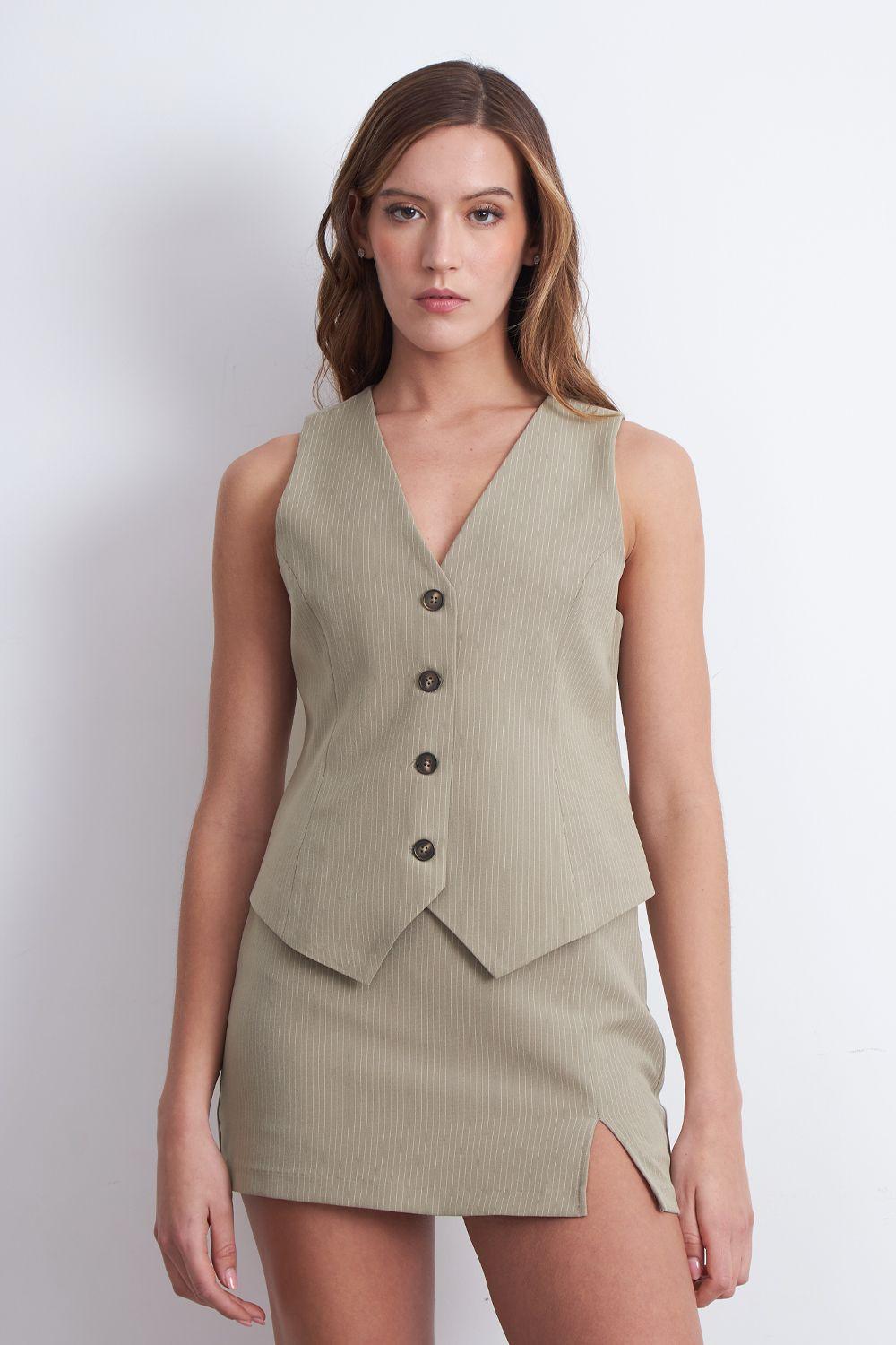 Gilet Sastrero Rayas Diplomáticas Khaki Nicopoly-0