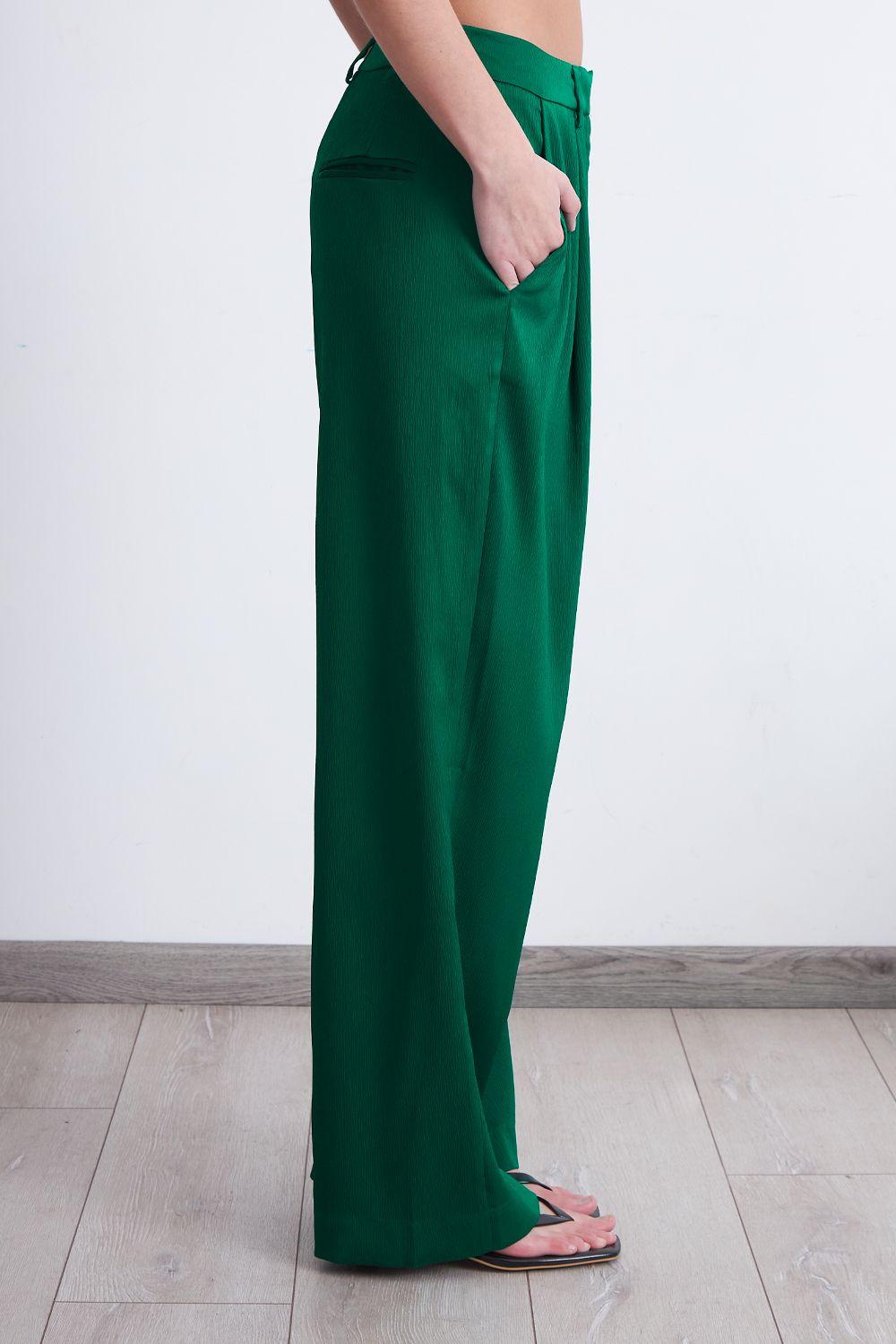 Pantalón Satinado Verde Nicopoly-2