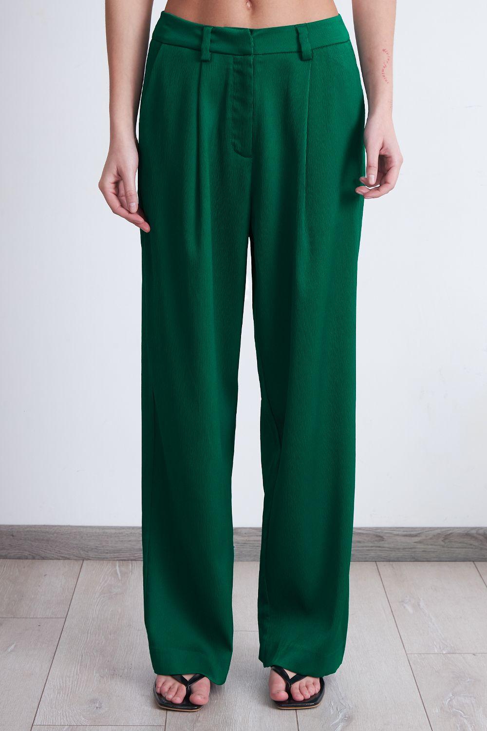 Pantalón Satinado Verde Nicopoly-4