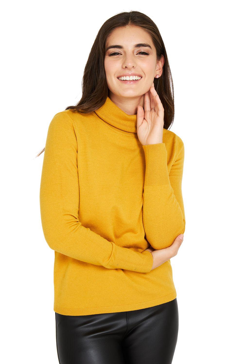 Sweater Cuello Tortuga Mostaza Nicopoly-0