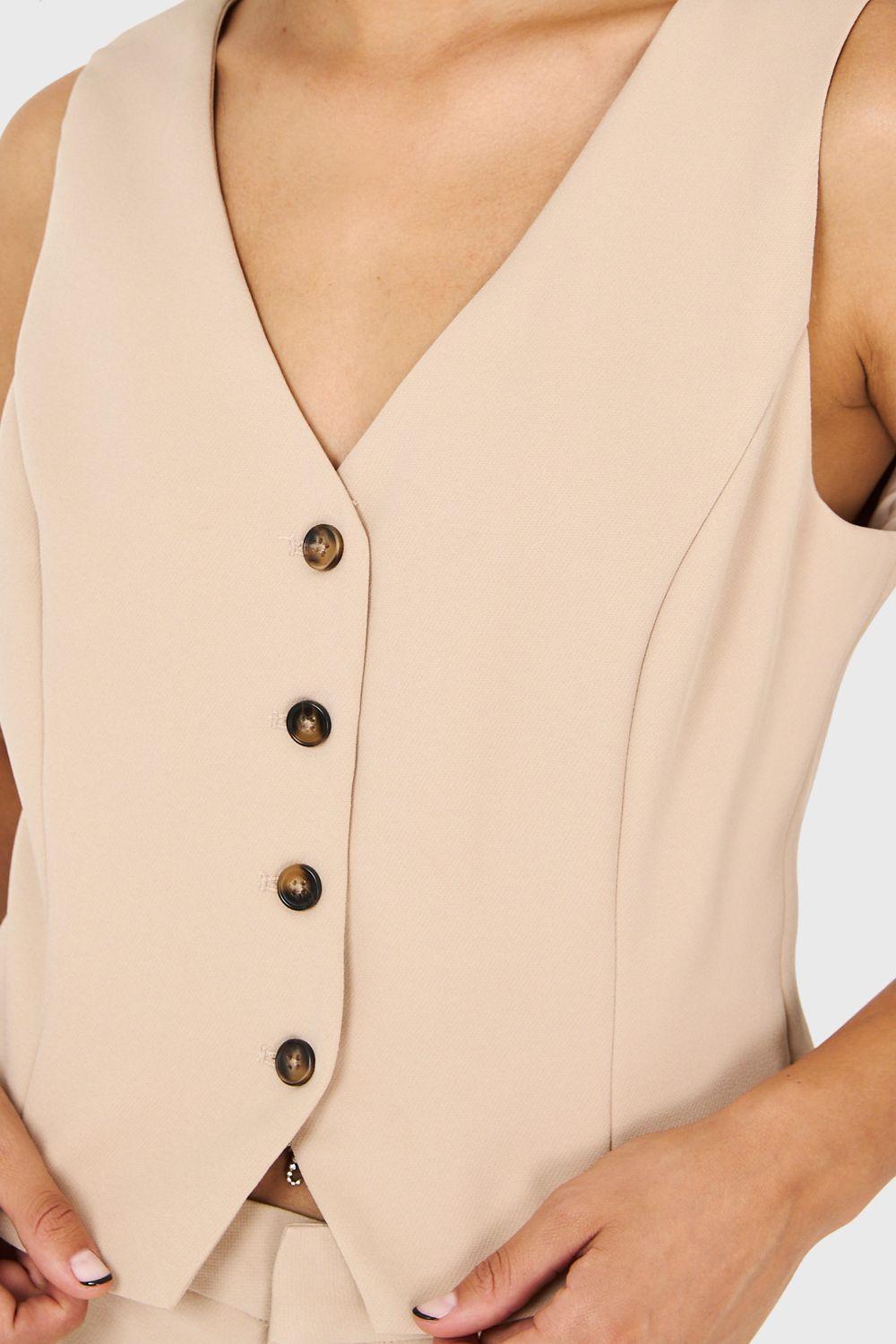 Gilet 4 Botones Beige Nicopoly-5