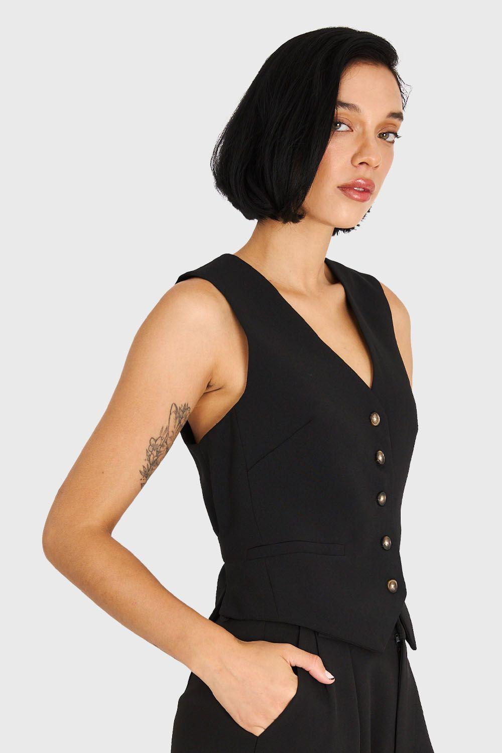 Gilet Básico Ajustable Negro Nicopoly-2