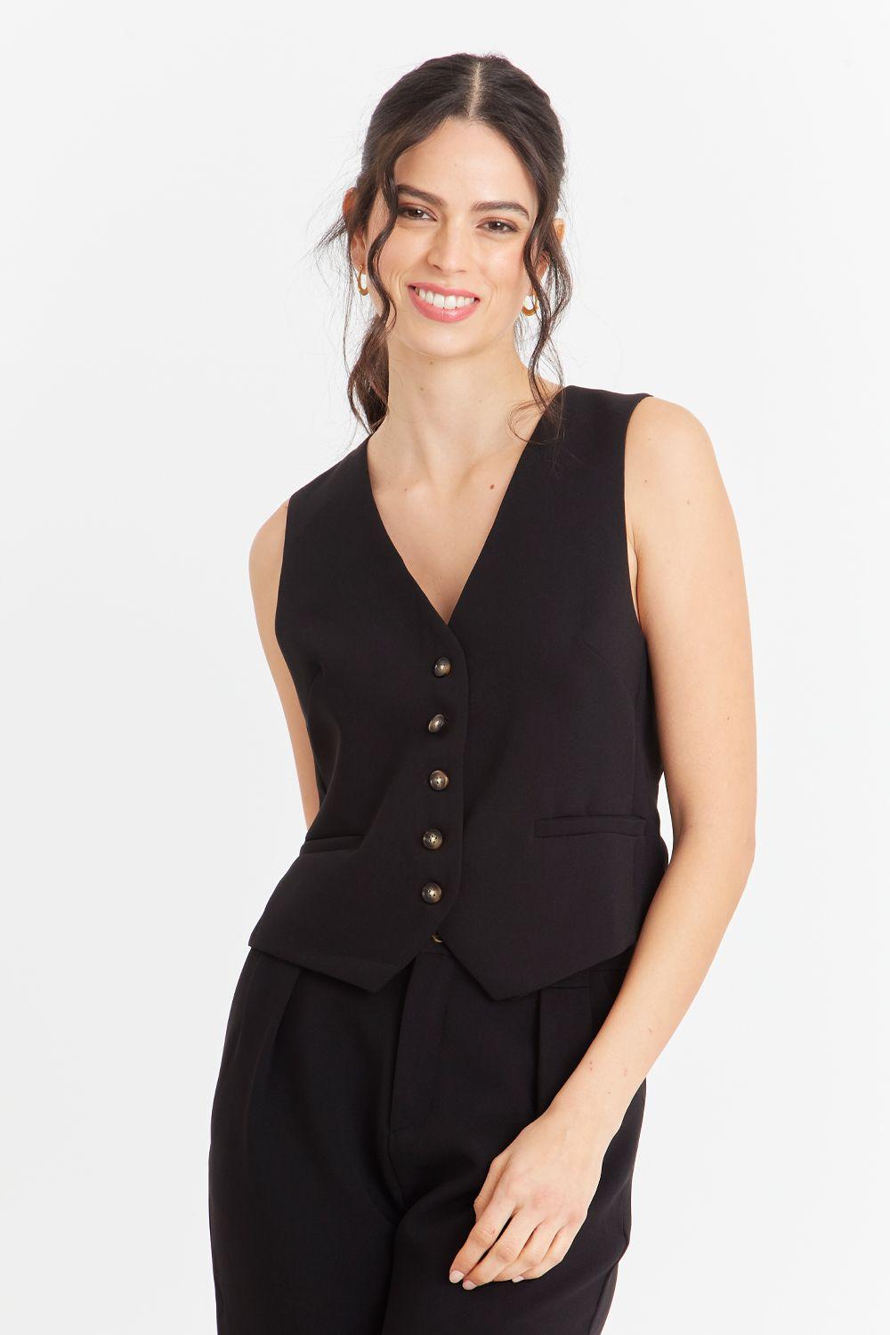 Gilet Básico Ajustable Negro Nicopoly-0