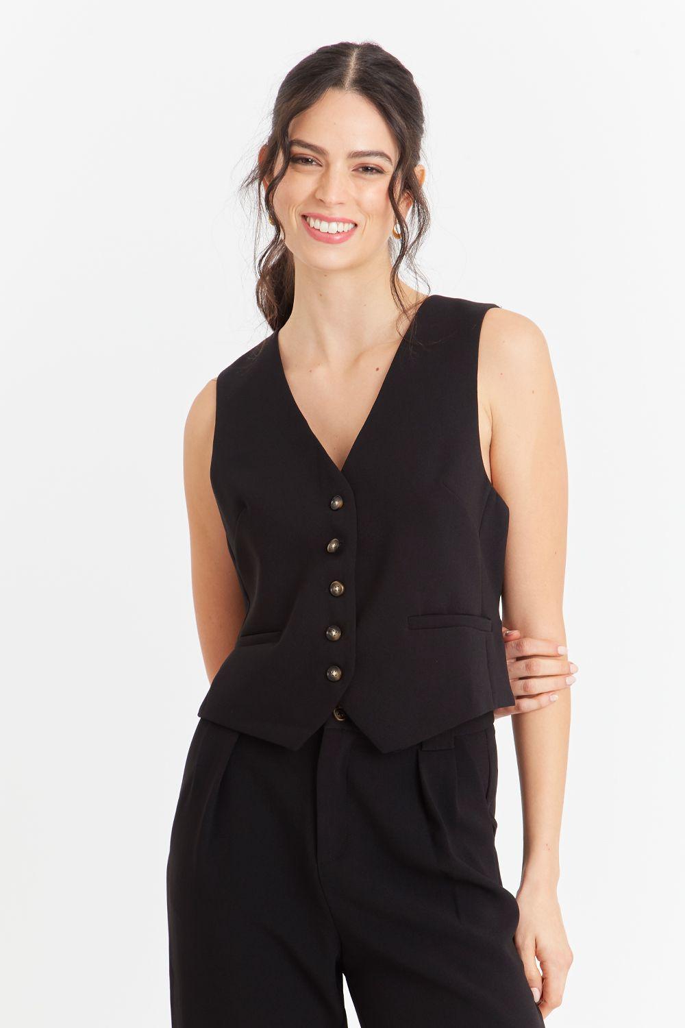 Gilet Básico Ajustable Negro Nicopoly-4