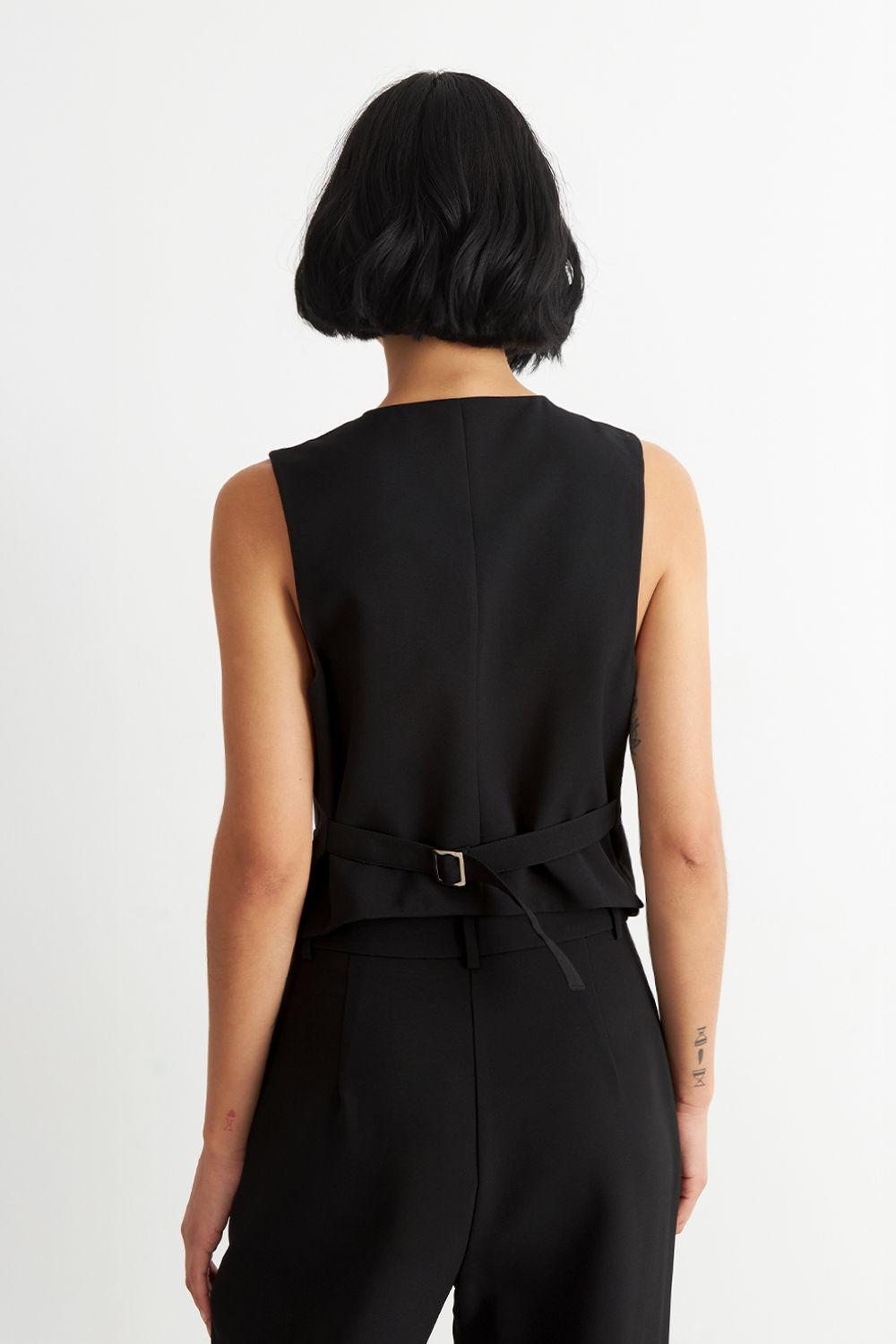 Gilet Básico Ajustable Negro Nicopoly-3