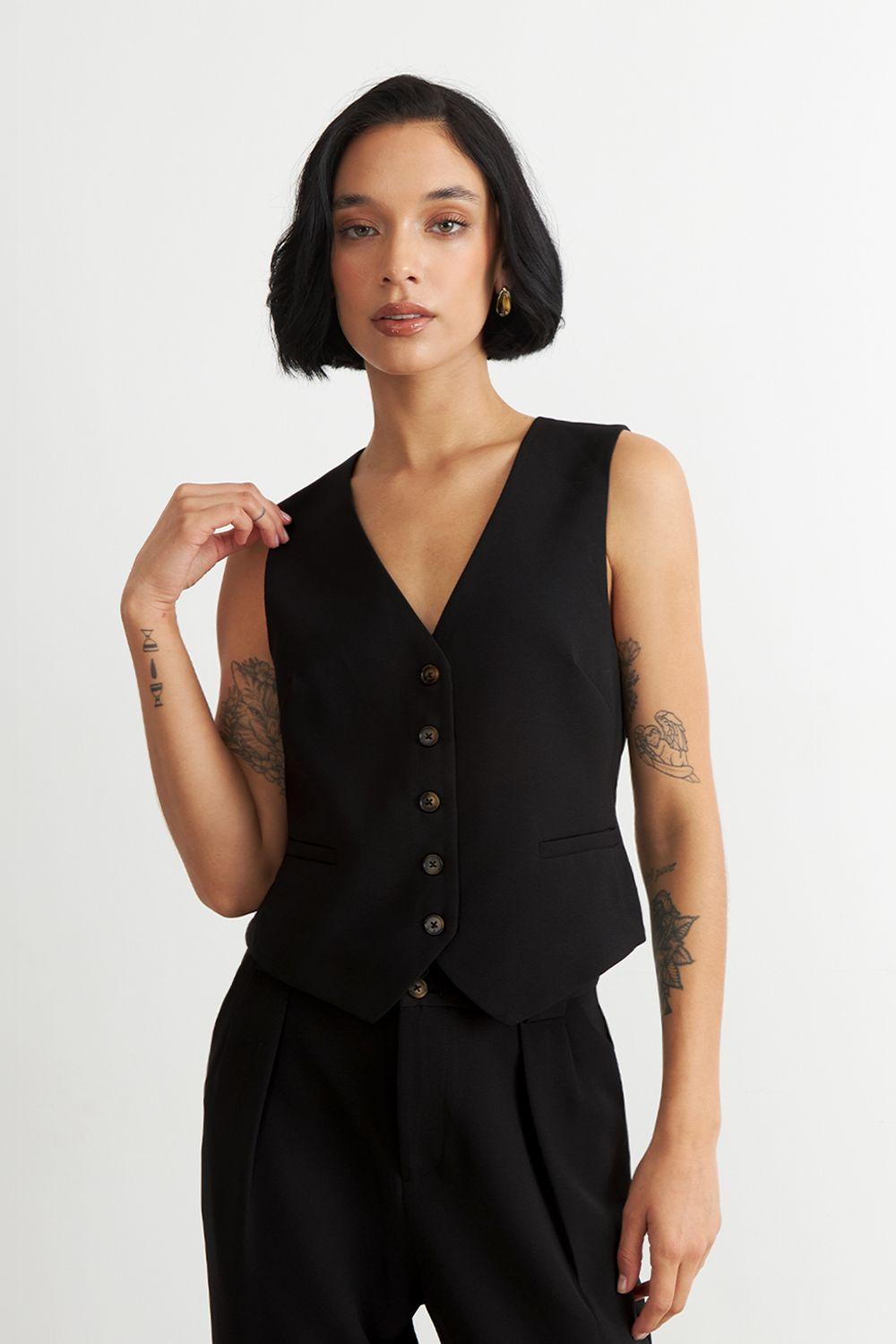 Gilet Básico Ajustable Negro Nicopoly-4