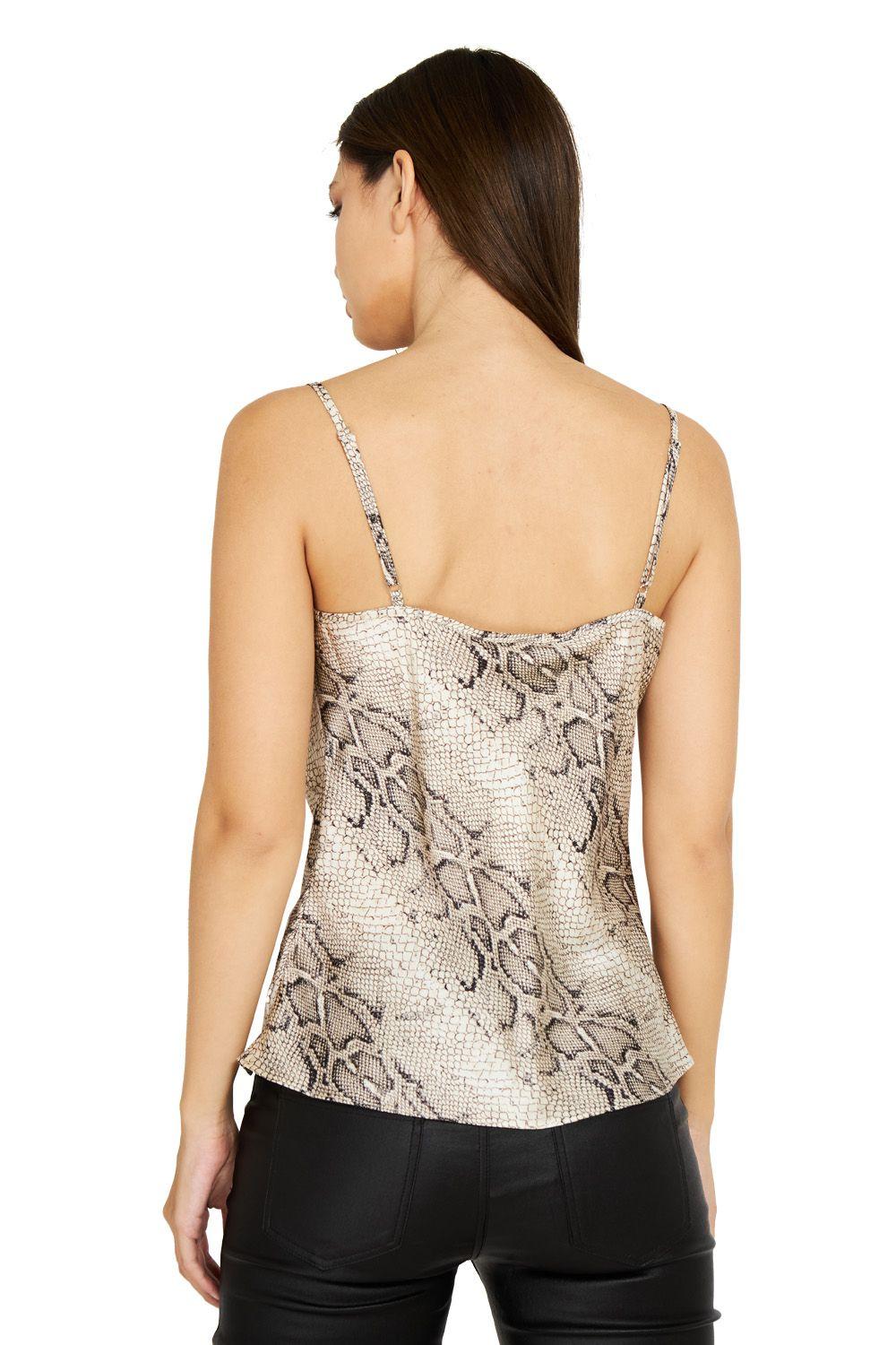 Top Snake Print Beige Nicopoly-3