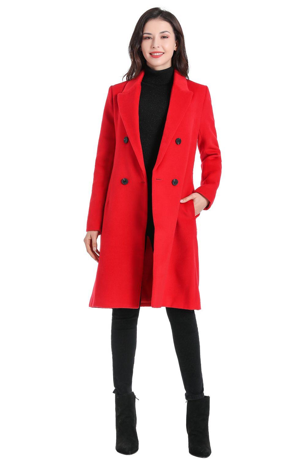 Abrigo Cuatro Botones  Rojo Nicopoly-1