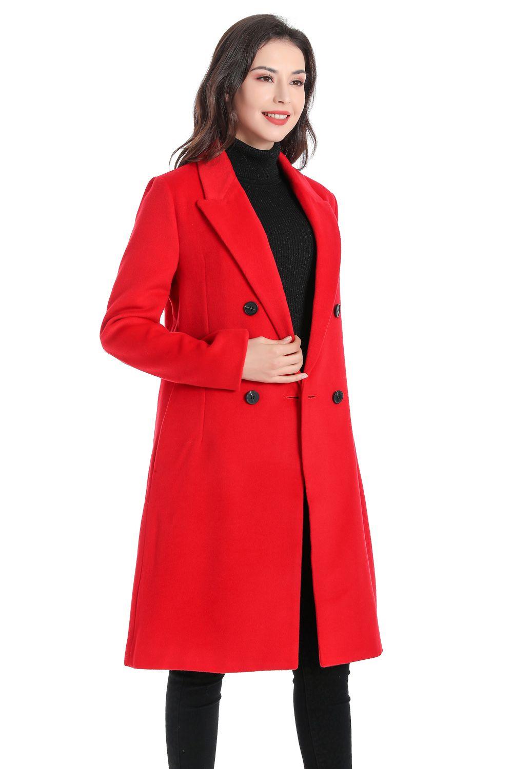 Abrigo Cuatro Botones  Rojo Nicopoly-0