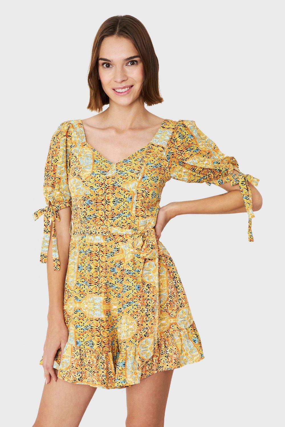 Enterito Corto Psicodélico Amarillo Nicopoly-0