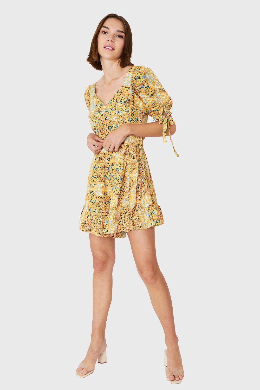 Enterito Corto Psicodélico Amarillo Nicopoly-1