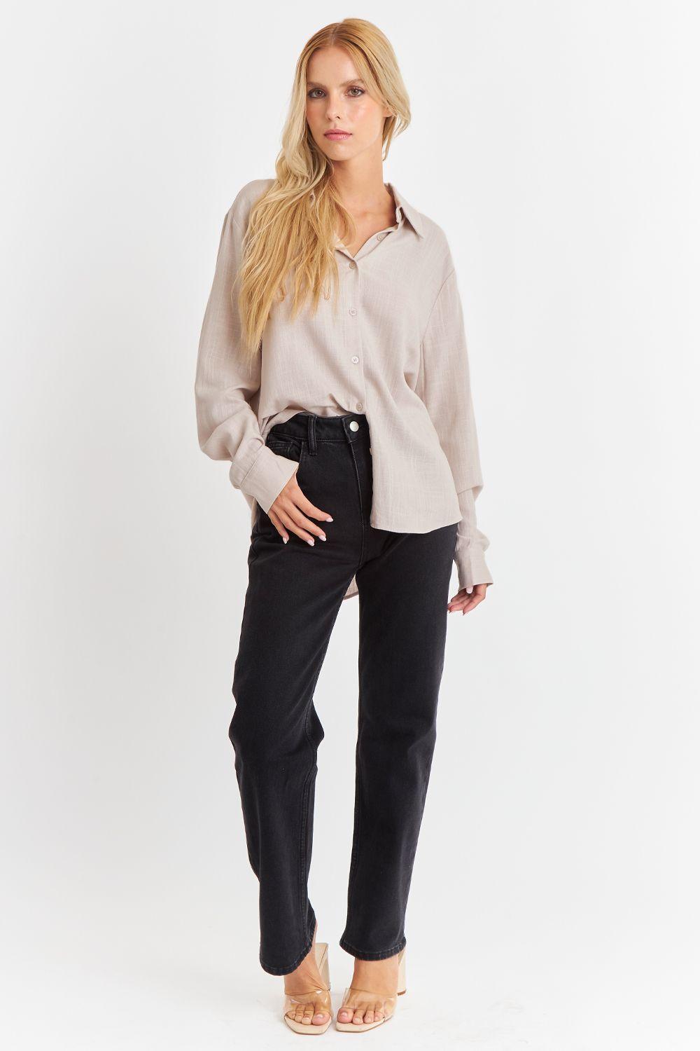 Camisa Botonera Espalda Khaki Nicopoly-1