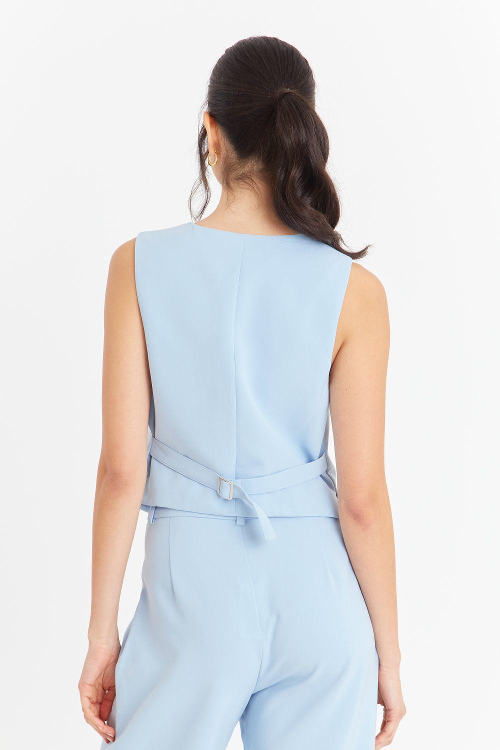 Gilet Básico Celeste Nicopoly-3