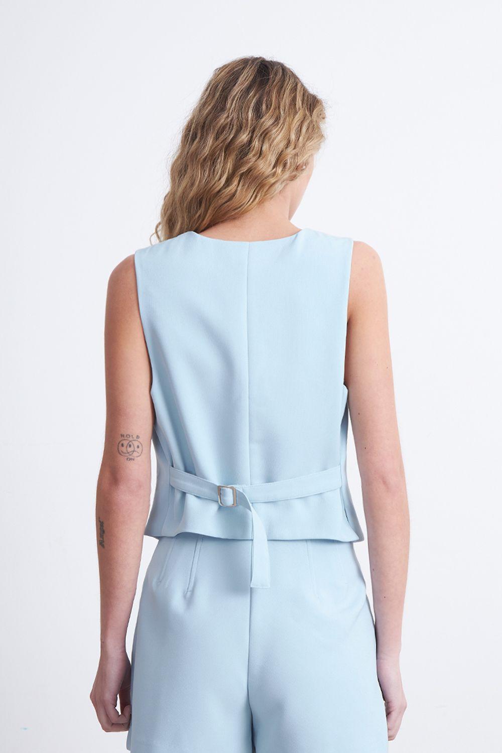 Gilet Básico Ajustable Celeste Nicopoly-3