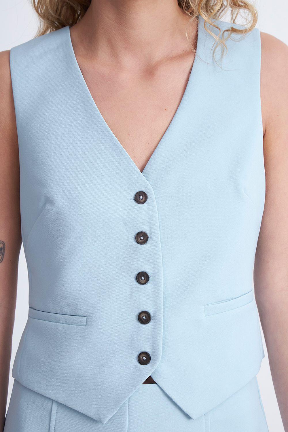 Gilet Básico Ajustable Celeste Nicopoly-6