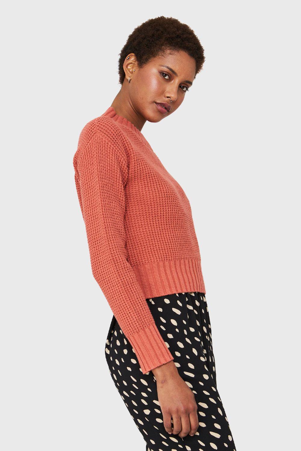 Sweater Crop Básico Óxido Nicopoly-2