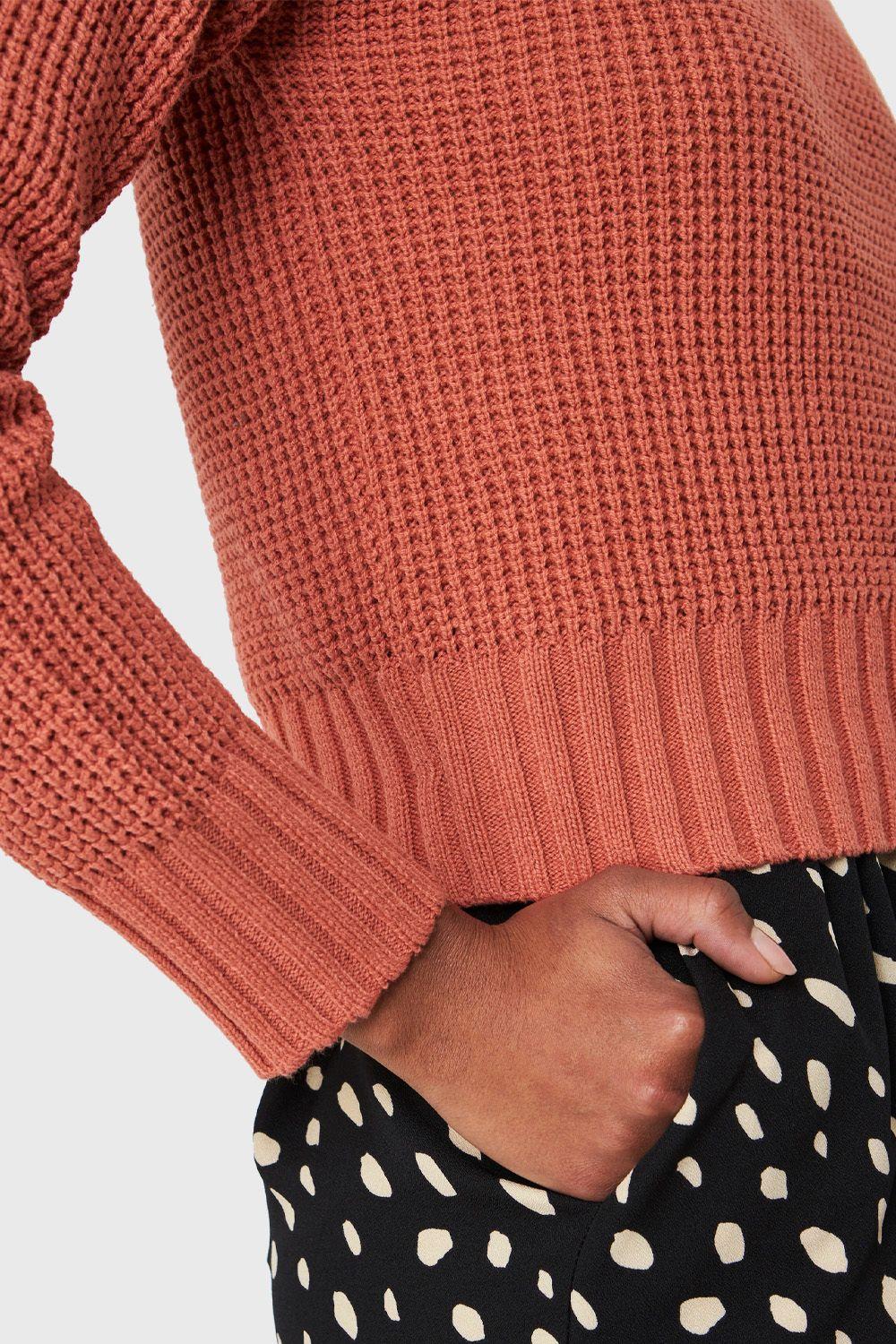 Sweater Crop Básico Óxido Nicopoly-5